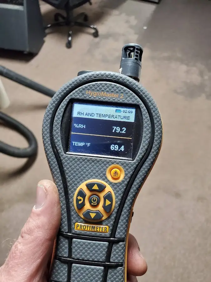 Moisture meter humidity assessment for Mold Remediation & Removal in Gates